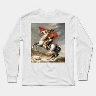 Napoleon Crossing the Alps - Jacques-Louis David Long Sleeve T-Shirt